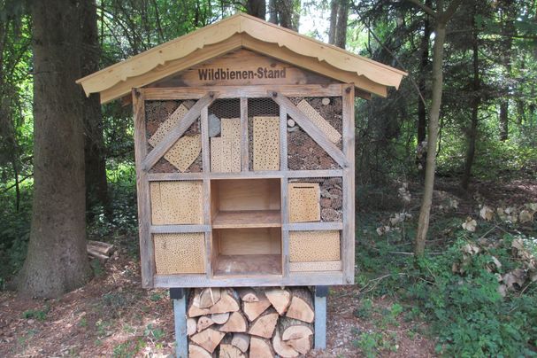 Wildbienenstand in Aham (Foto: W. Hege)